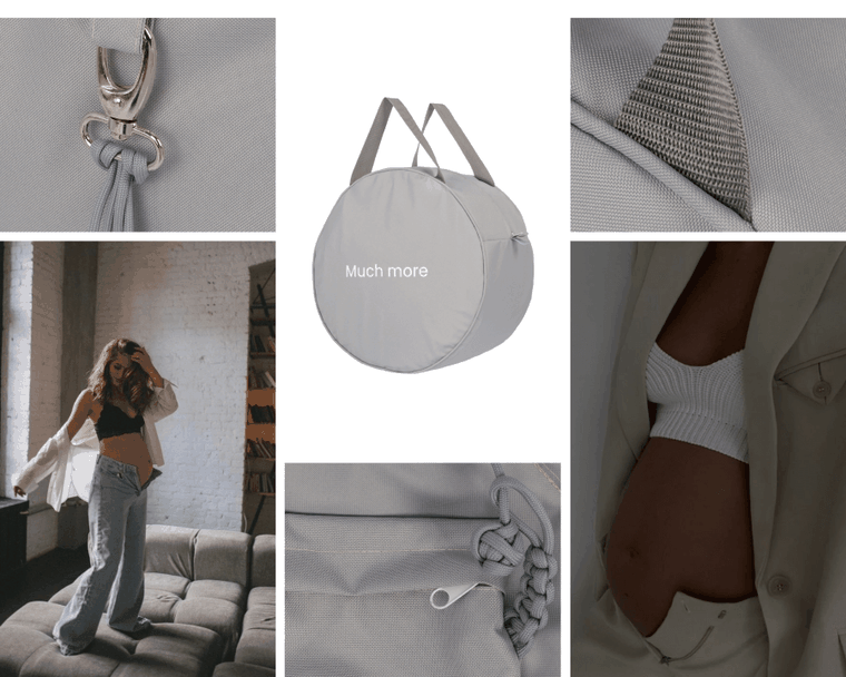 Piapimo, New York, torba wielofunkcyjna dla mamy, szara