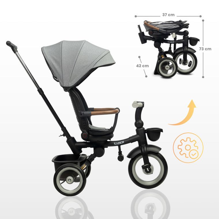 Toyz, Saber, rowerek 3-kołowy, grey