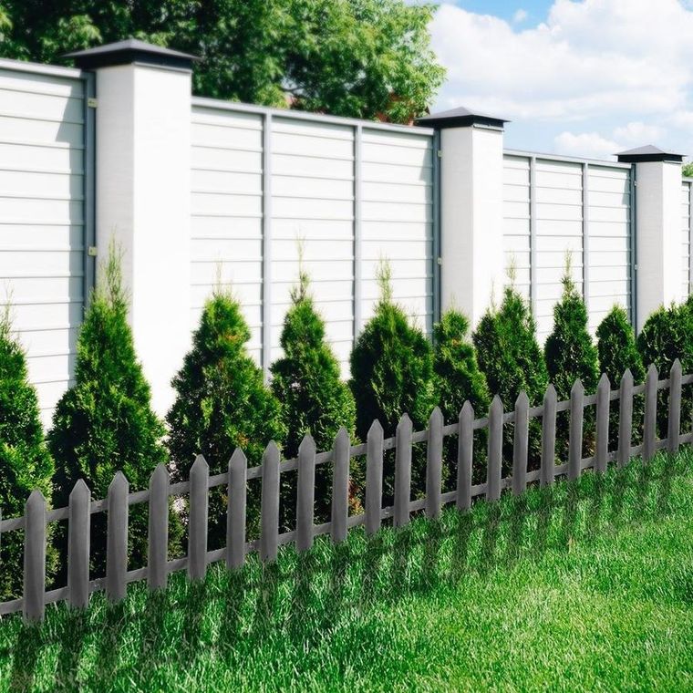 Vilde, płotek ogrodowy, grafitowy, 30-30 cm, 10 szt.