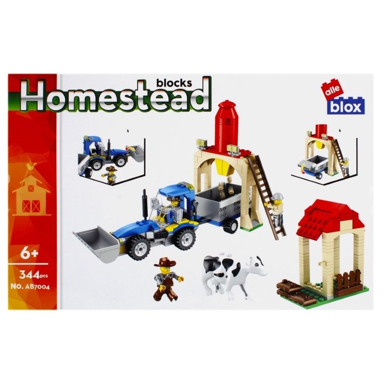 Alleblox, farma, klocki konstrukcyjne, 344 elementy