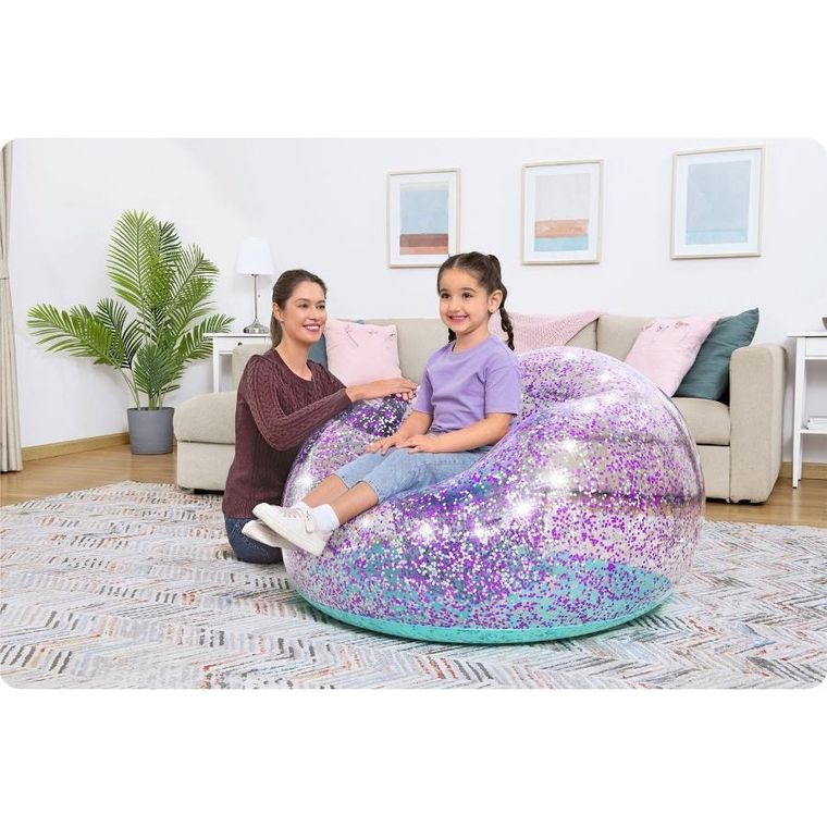 Bestway, fotel dmuchany z brokatem