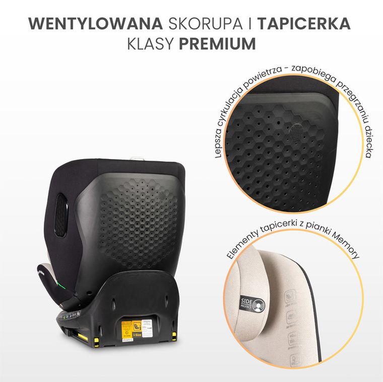 Caretero, Lumi, i-Size, fotelik samochodowy, dark grey, 40-150 cm