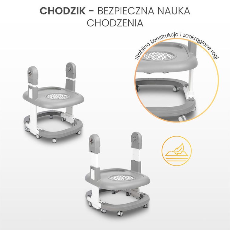 Caretero, Sitron 3w1, krzesełko do karmienia z funkcją huśtawki i chodzika, beige