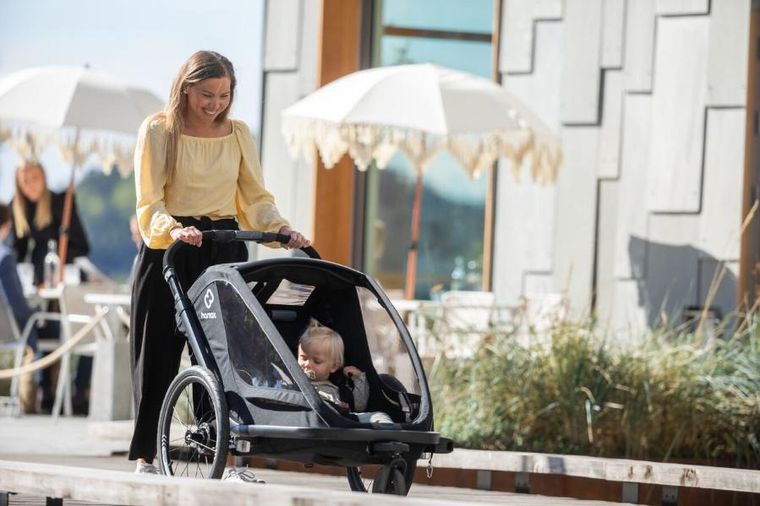 Hamax, Breeze, przyczepka rowerowa, podwójna, Black