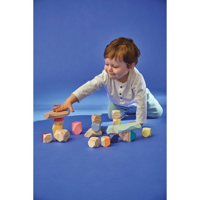 Janod, Sweet Cocoon, drewniane kamyki, 20 elementów