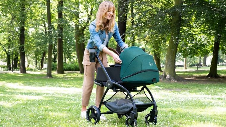 Kinderkraft, Evolution Cocoon, wózek wielofunkcyjny 2w1, Midnight Green