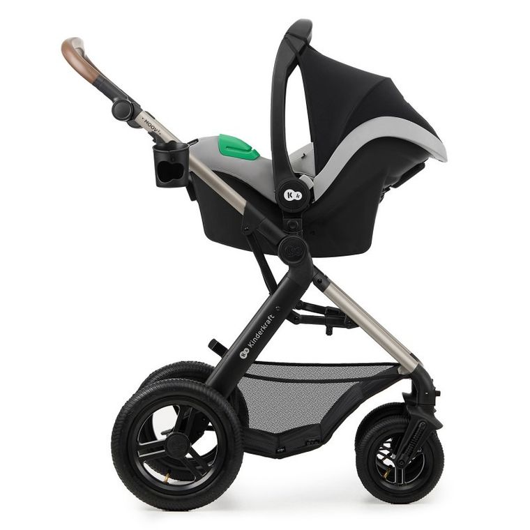 Kinderkraft, Moov 2, Air Wheels, wózek wielofunkcyjny 4w1, Moonlight Grey