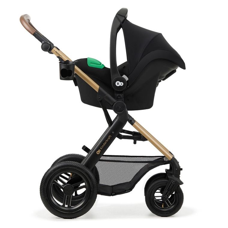 Kinderkraft, Moov 2, Air Wheels, wózek wielofunkcyjny 4w1, Pure Black