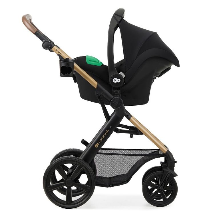Kinderkraft, Moov 2, Eva Wheels, wózek wielofunkcyjny 4w1, Pure Black