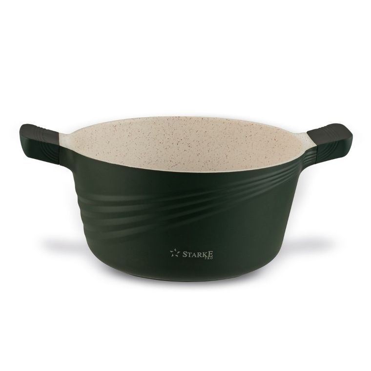 Starke Pro, Naturale, zestaw garnków marmurowych z pokrywką i patelnia, 10 elementów