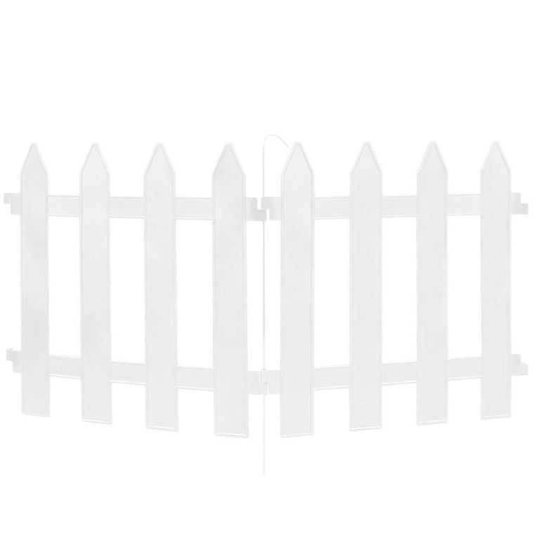 Vilde, płotek ogrodowy biały 30-30 cm 10 szt.