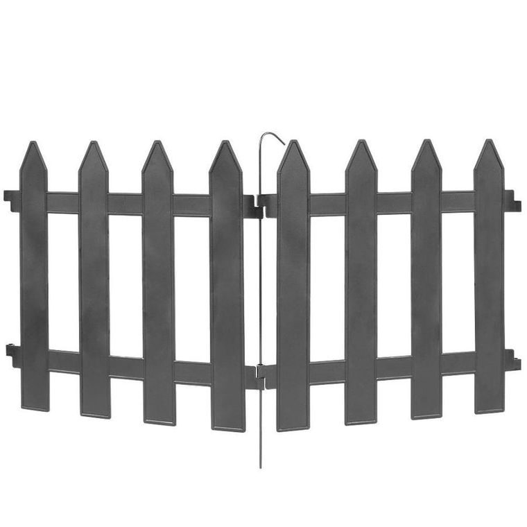 Vilde, płotek ogrodowy, grafitowy, 30-30 cm, 10 szt.