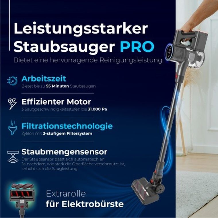 Adler, odkurzacz pionowy, PRO LED