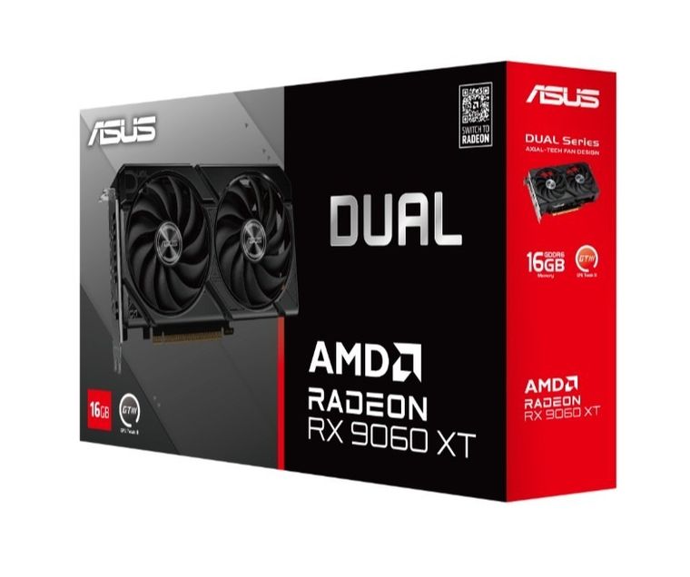 Asus, karta graficzna, Dual Radeon RX 9060 XT 16GB GDDR6 DUAL-RX9060XT-16G