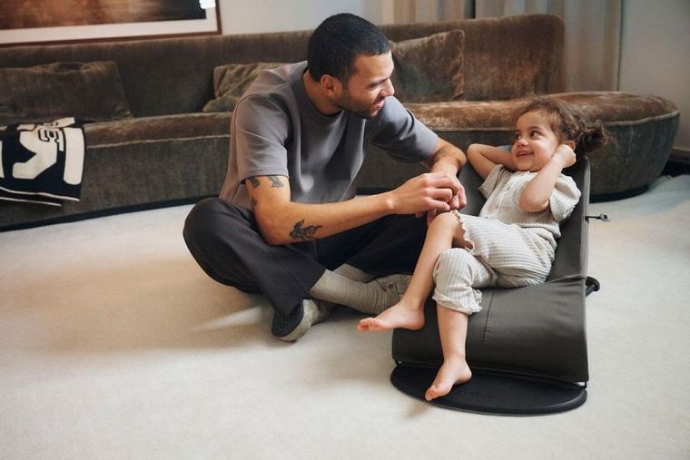 BabyBjörn, Balance Soft Woven/Jersey, leżaczek, Tri Fabric, ciemny szary