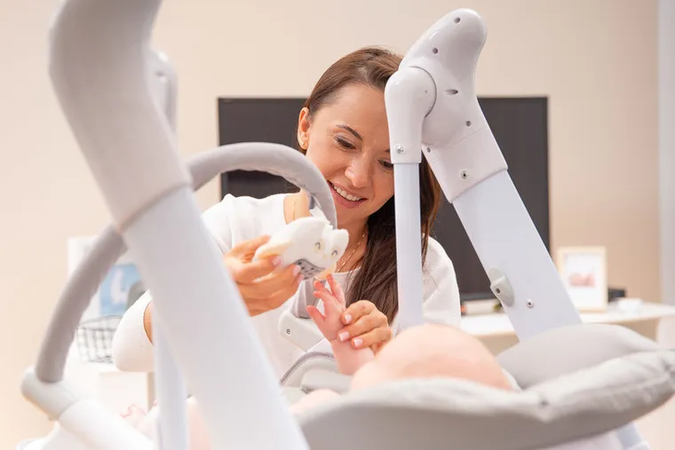 Caretero, Indigo Black, krzesełko + huśtawka, Green