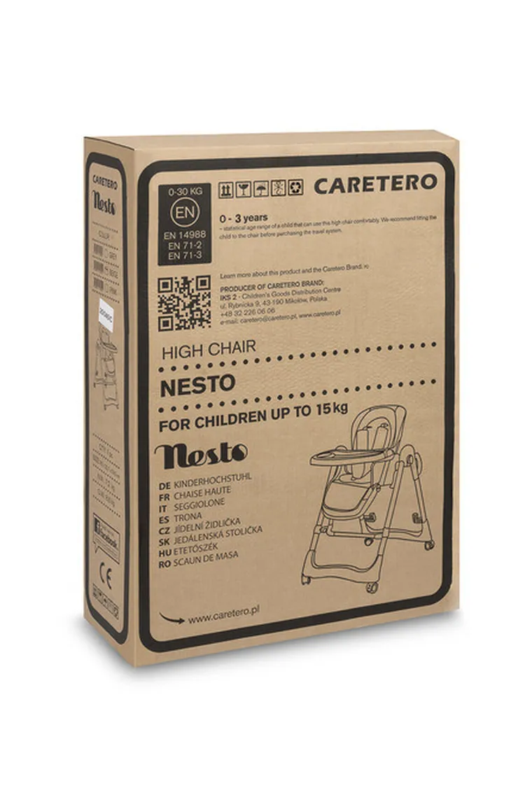 Caretero, Nesto, krzesełko do karmienia, beige