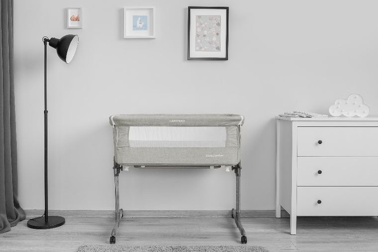 Caretero, Sleep2gether, łóżeczko dostawne, grey