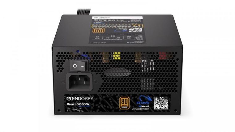 Endorfy, Vero L6 80 Plus, zasilacz, 650W, brązowy