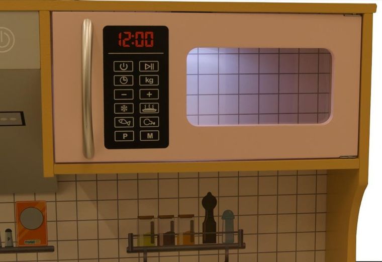 Enero, kuchnia drewniana, lampka LED, wooden, 87-30-83.5 cm