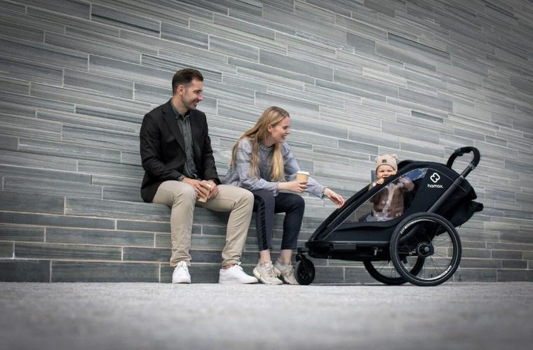 Hamax, Breeze, przyczepka rowerowa, podwójna, Black