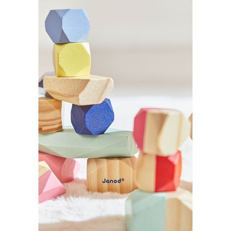 Janod, Sweet Cocoon, drewniane kamyki, 20 elementów