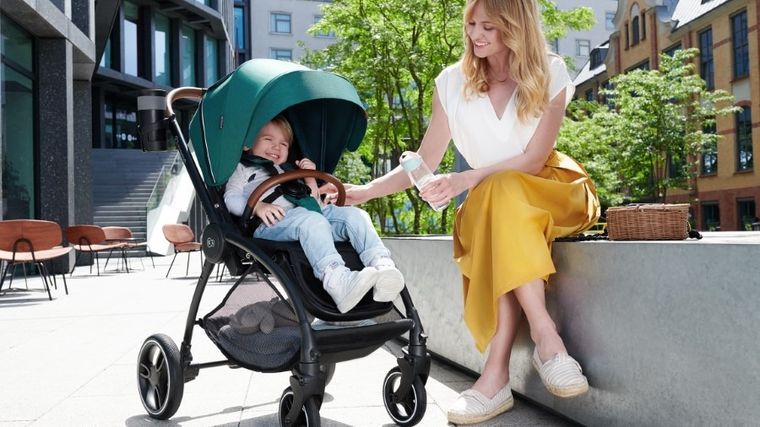 Kinderkraft, Evolution Cocoon, wózek wielofunkcyjny 2w1, Midnight Green