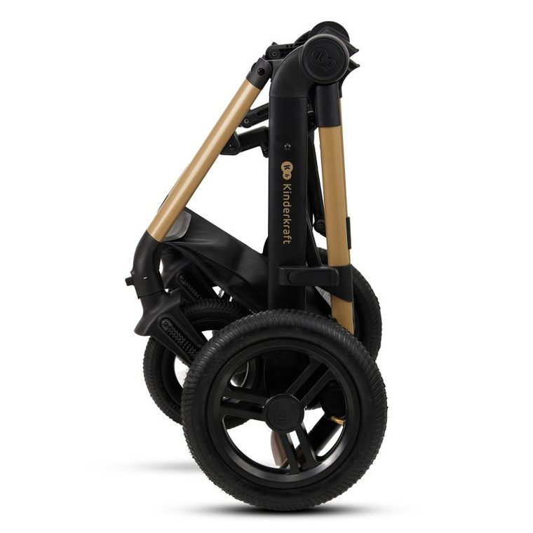 Kinderkraft, Moov 2, Air Wheels, wózek wielofunkcyjny 4w1, Pure Black