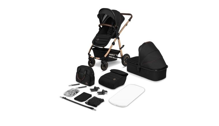 Lionelo, Amber 2in1, wózek wielofunkcyjny, Black Onyx