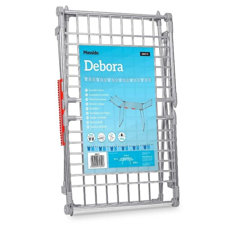 Massido, Debora, stojąca suszarka na pranie, rozkładana, 19 mb