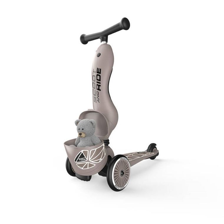Scoot & Ride, Highwaykick 1, Lifestyle, jeździk i hulajnoga 2w1, Brown Lines