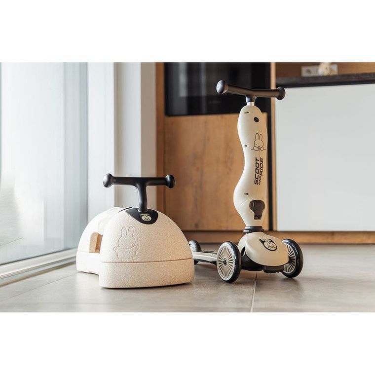 Scoot & Ride, Miffy, My First, ewolucyjny jeździk pchacz, sand, 3w1