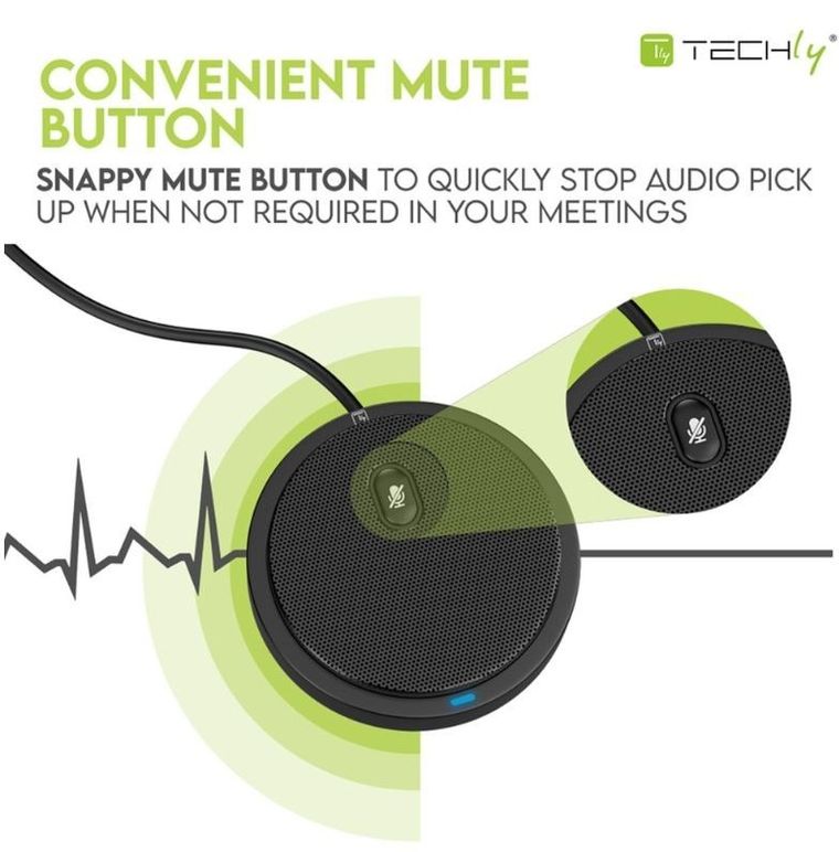 Techly, mikrofon konferencyjny, dookólny, USB 2.0 z wyciszeniem