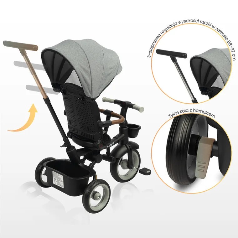 Toyz, Saber, rowerek 3-kołowy, beige