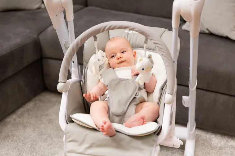 Caretero, Indigo Black, krzesełko + huśtawka, Green