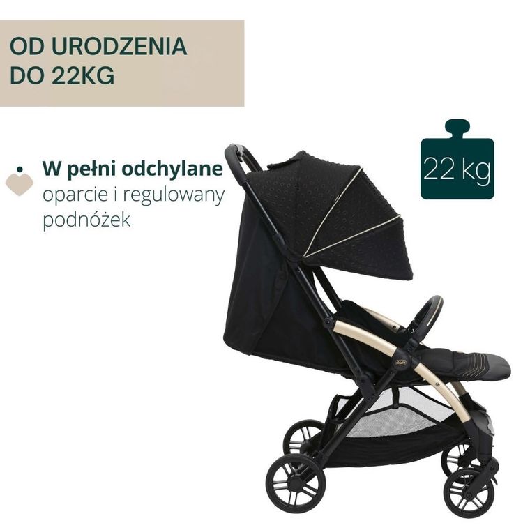 Chicco, Goody Xplus, wózek spacerowy, Black