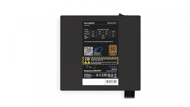Endorfy, Vero L6 80 Plus, zasilacz, 650W, brązowy