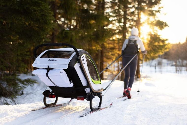 Hamax, Breeze One, przyczepka rowerowa, White/Green