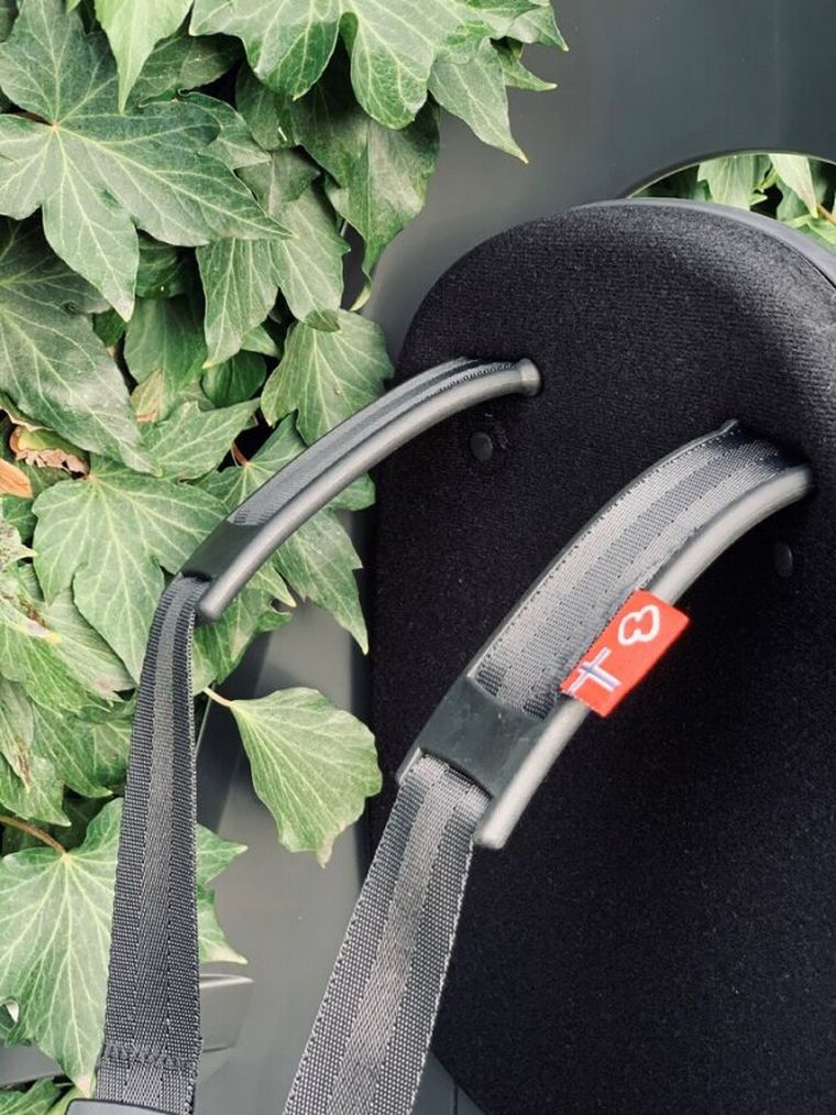 Hamax, Caress, fotelik rowerowy montowany na bagażniku, dark grey/red