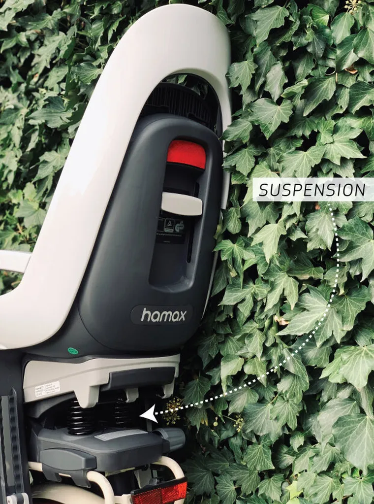 Hamax, Caress, fotelik rowerowy montowany na bagażniku, White/Black