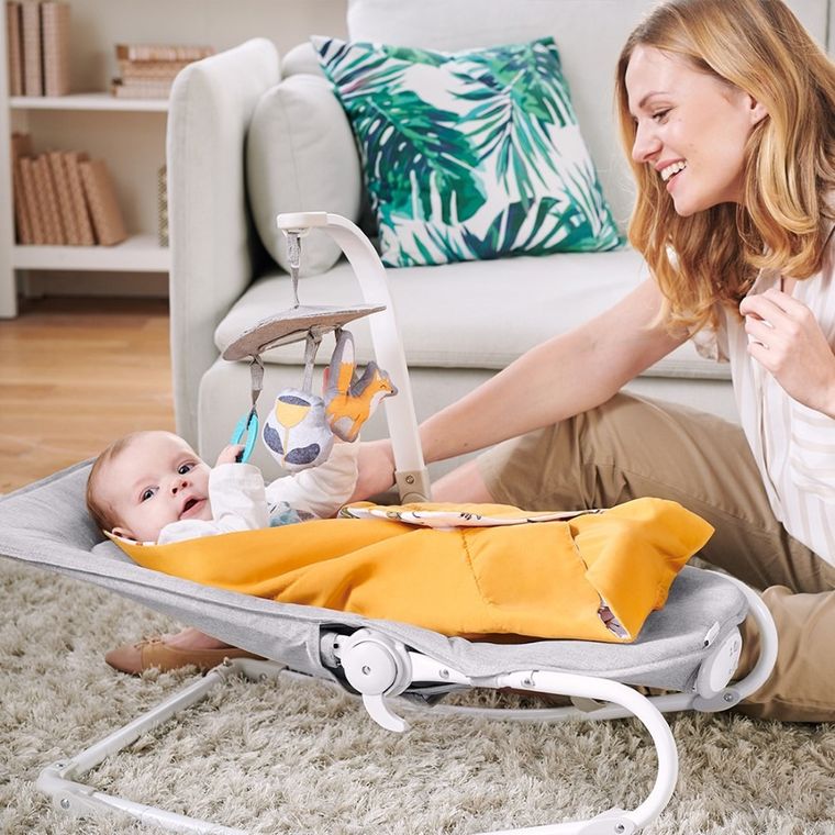 Kinderkraft, Felio, leżaczek 3w1, Peony Rose