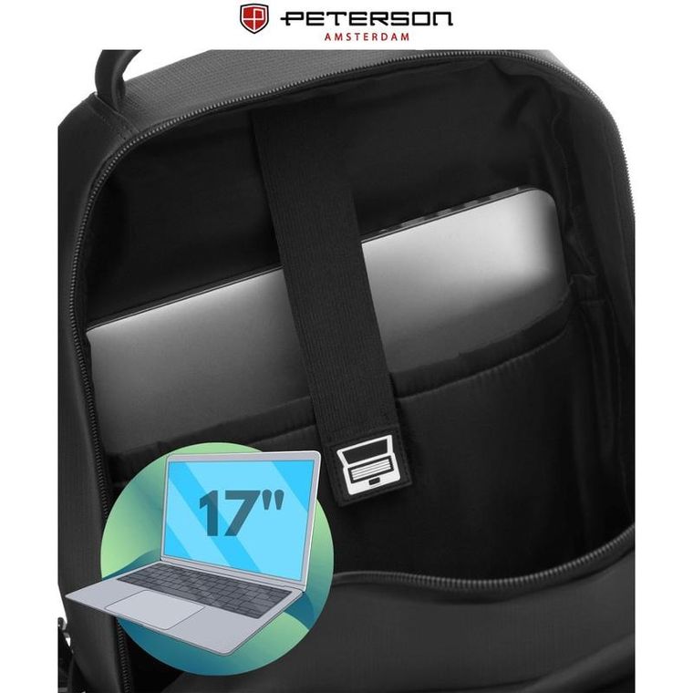 Peterson, plecak podróżny, czarny