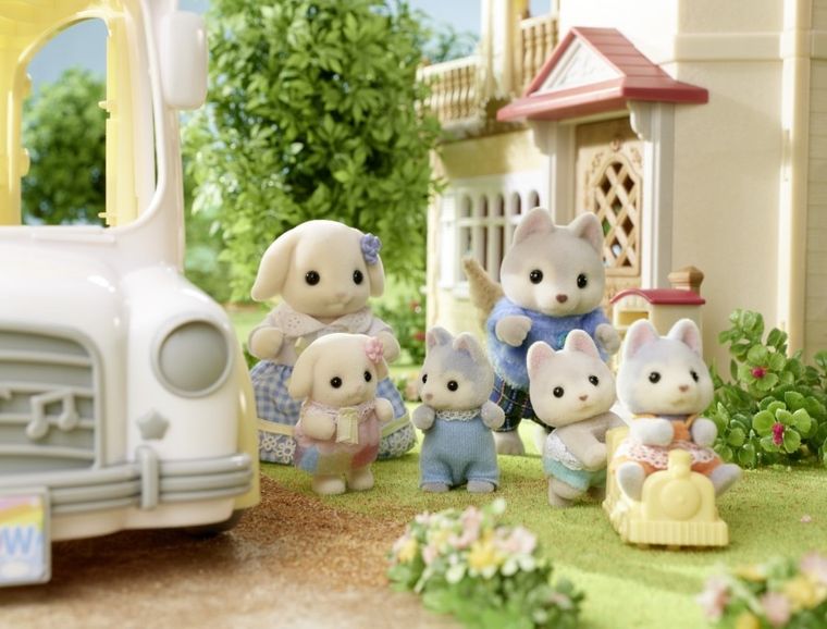 Sylvanian Families, Kolorowy Autobus, rozkładany pojazd, 5744