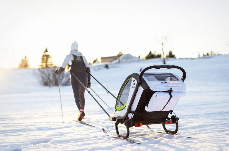 Hamax, Breeze One, przyczepka rowerowa, White/Green