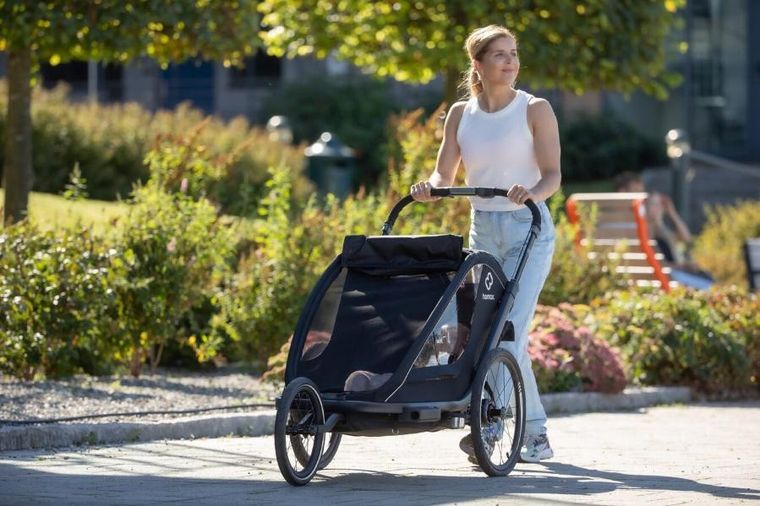 Hamax, Breeze, przyczepka rowerowa, podwójna, Black