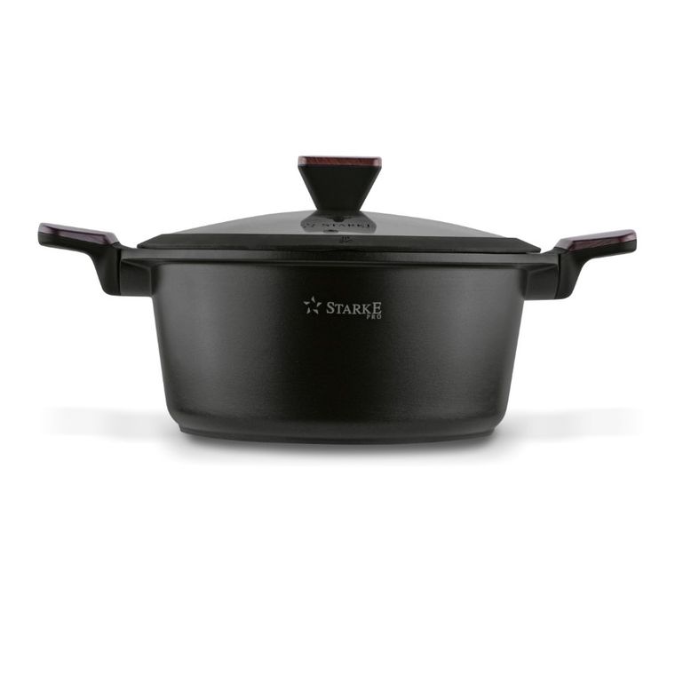 Starke Pro, Redwood, zestaw garnków z pokrywką i patelnia, 10 elementów