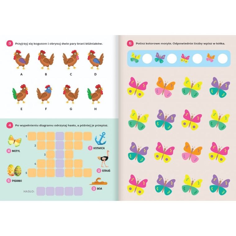 100 kolorowych łamigłówek. Zadania dla przedszkolaków. Od 5 lat