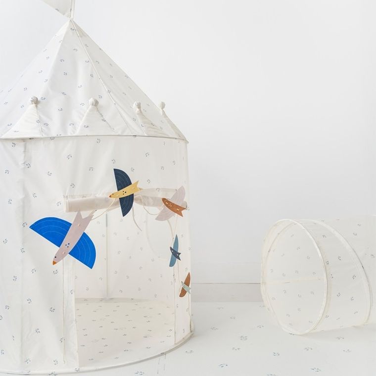 3 Sprouts, namiot dla dzieci, Recycled, Blueberry Ivory