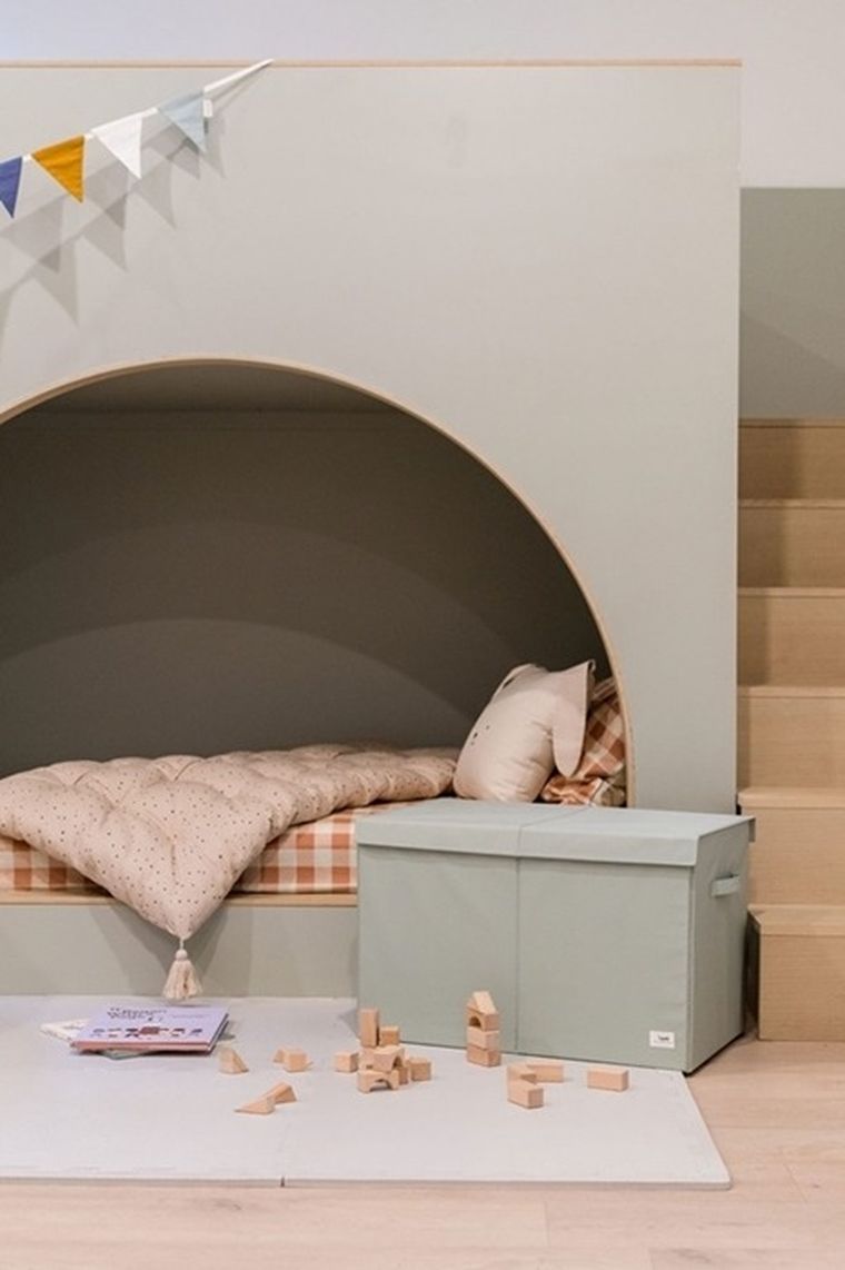 3 Sprouts, Recycled Terrazzo, pudełko zamykane na zabawki, green