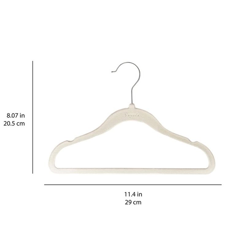 3 Sprouts, wieszaki welurowe dla dzieci, seafoam, 15 szt.